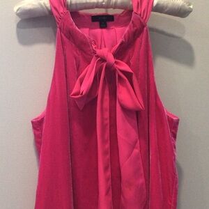 Velvet J Crew Vibrant Pink Sleeveless velvet Blouse
